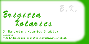 brigitta kolarics business card